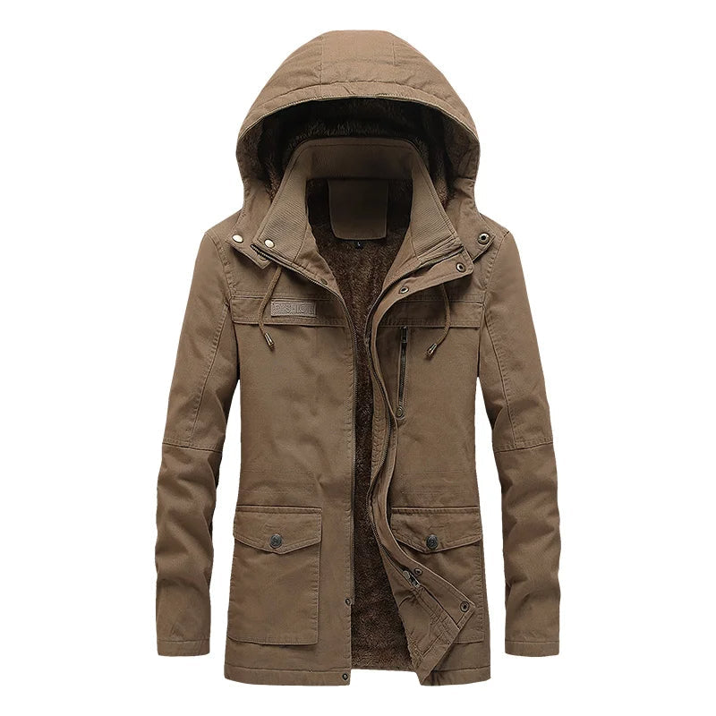 Lässige Baumwoll-Winterjacke