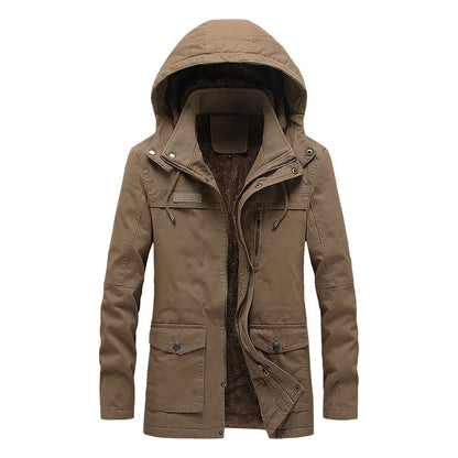 Lässige Baumwoll-Winterjacke