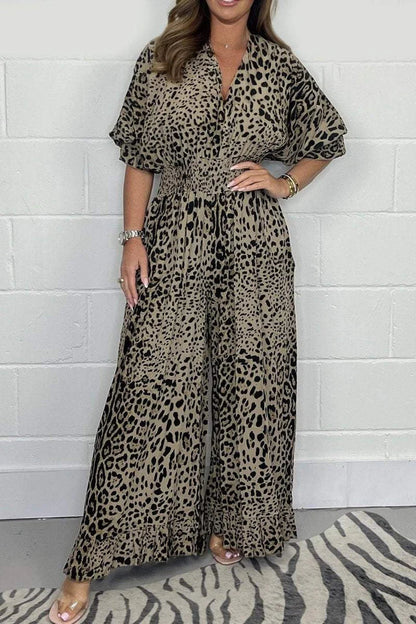 TRAUDL I JUMPSUIT MIT LEOPARDENPRINT