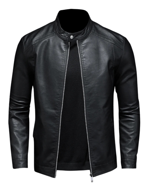 Klassische Lederjacke
